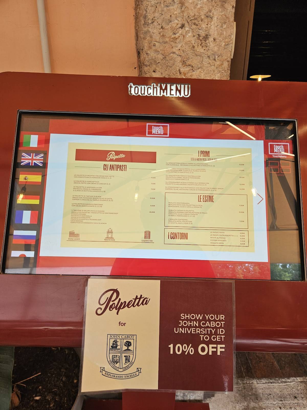 Menu di Polpetta Trastevere 