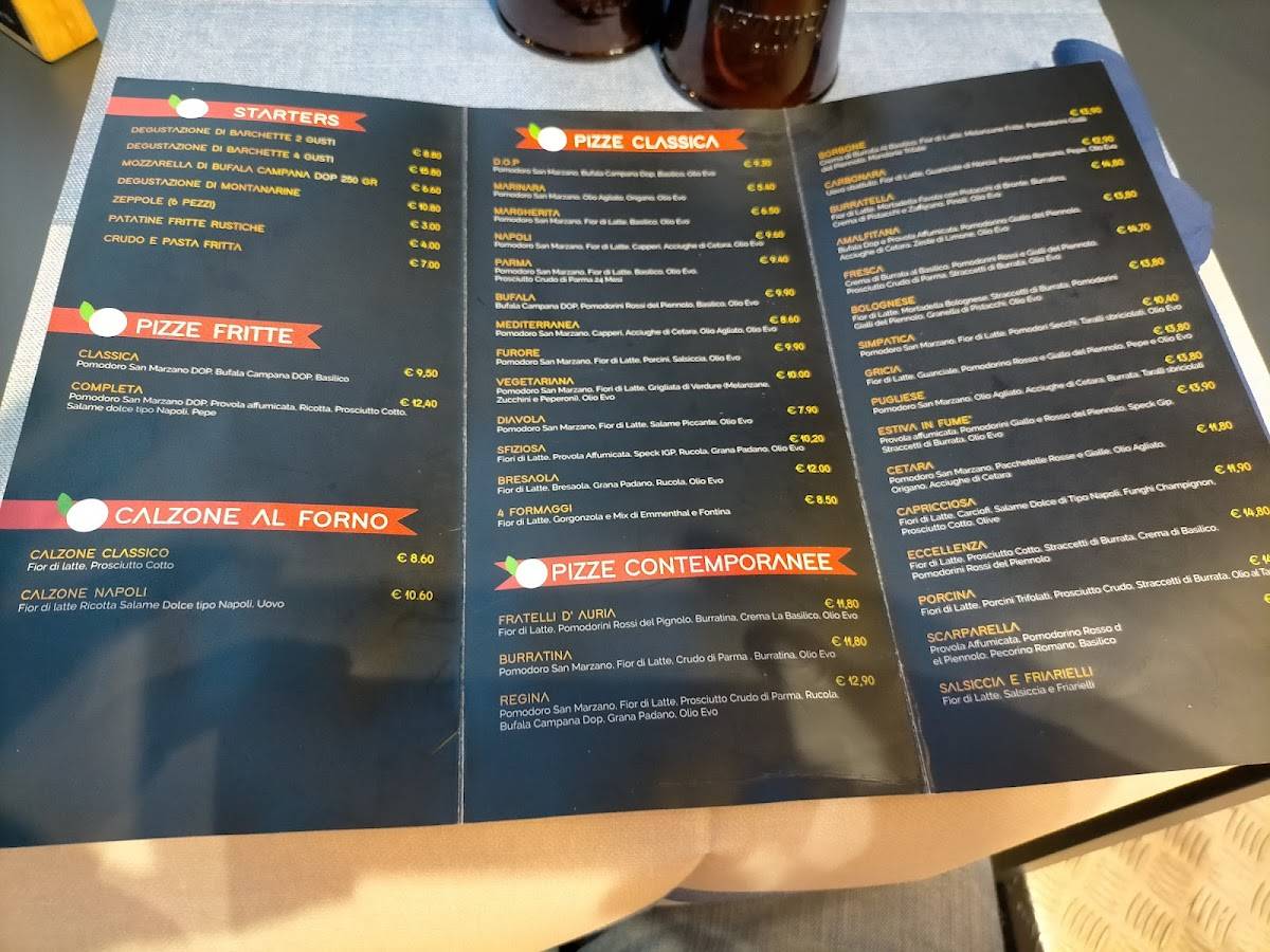 Menu di Pomodoro & Mozzarella • F.lli D’Auria pizza Gourmet 