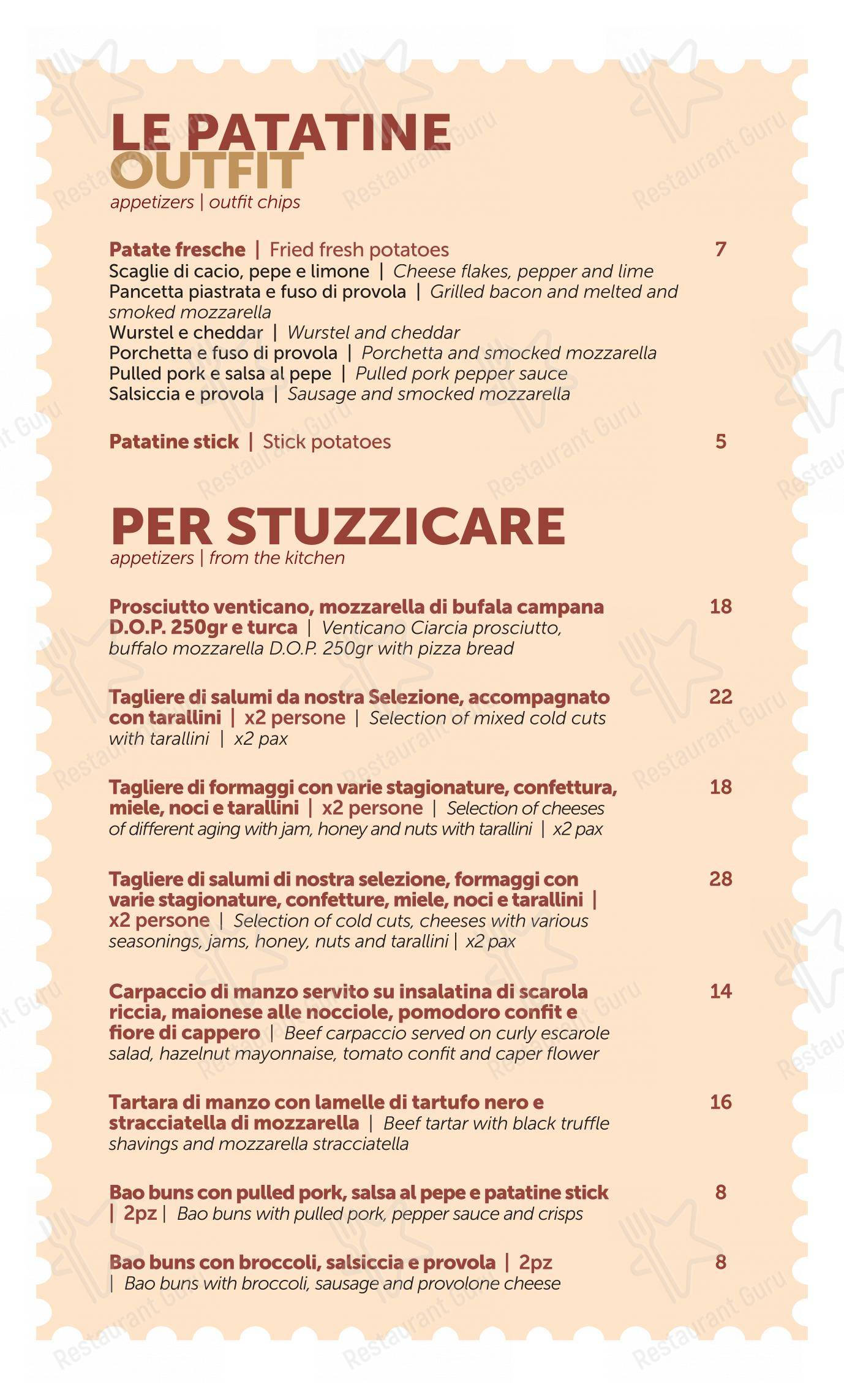 Pompei Centrale Pizzeria Hamburgheria in Pompei - 菜单