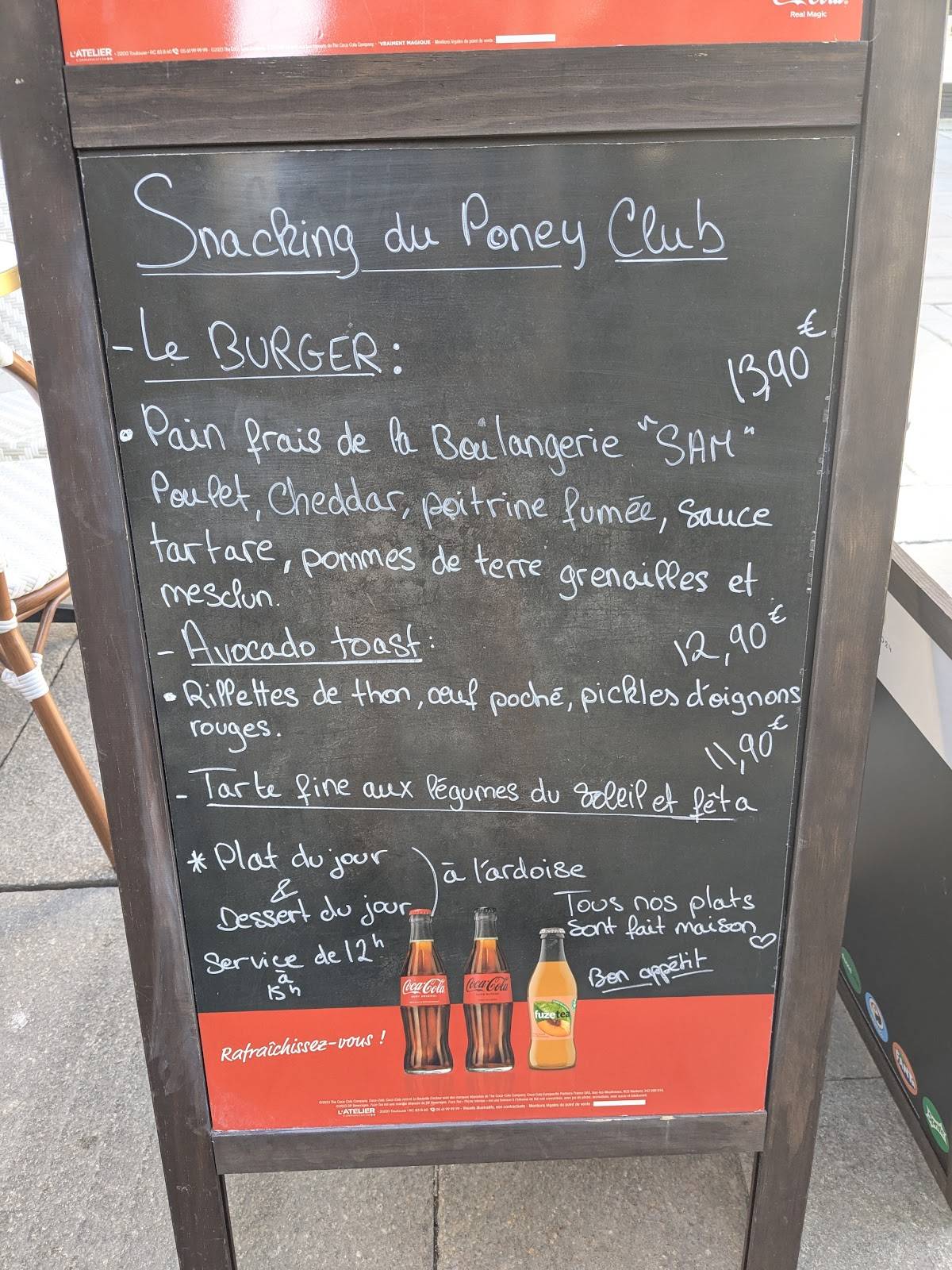 Menu de Poney Club