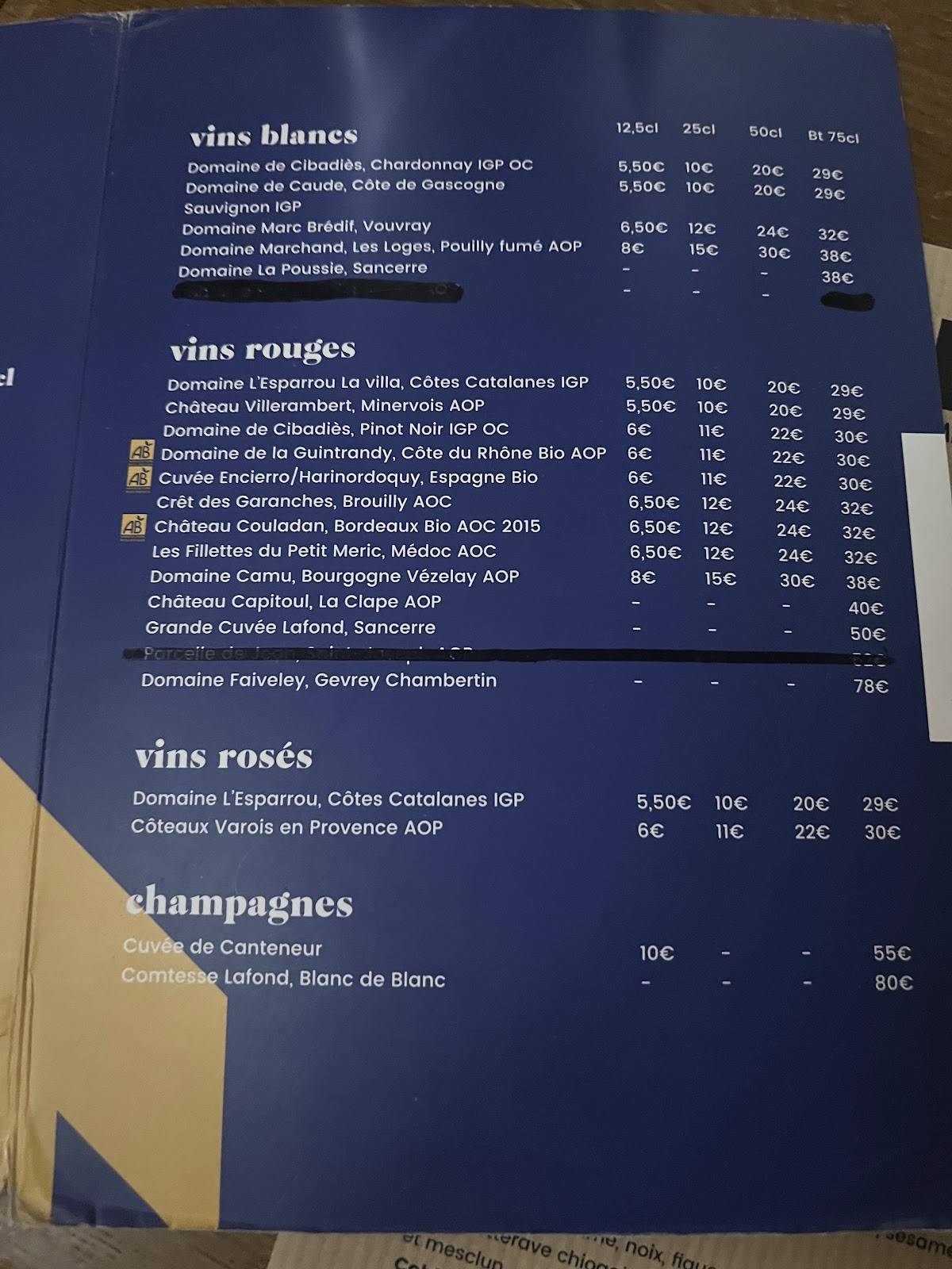 Menu de Poni