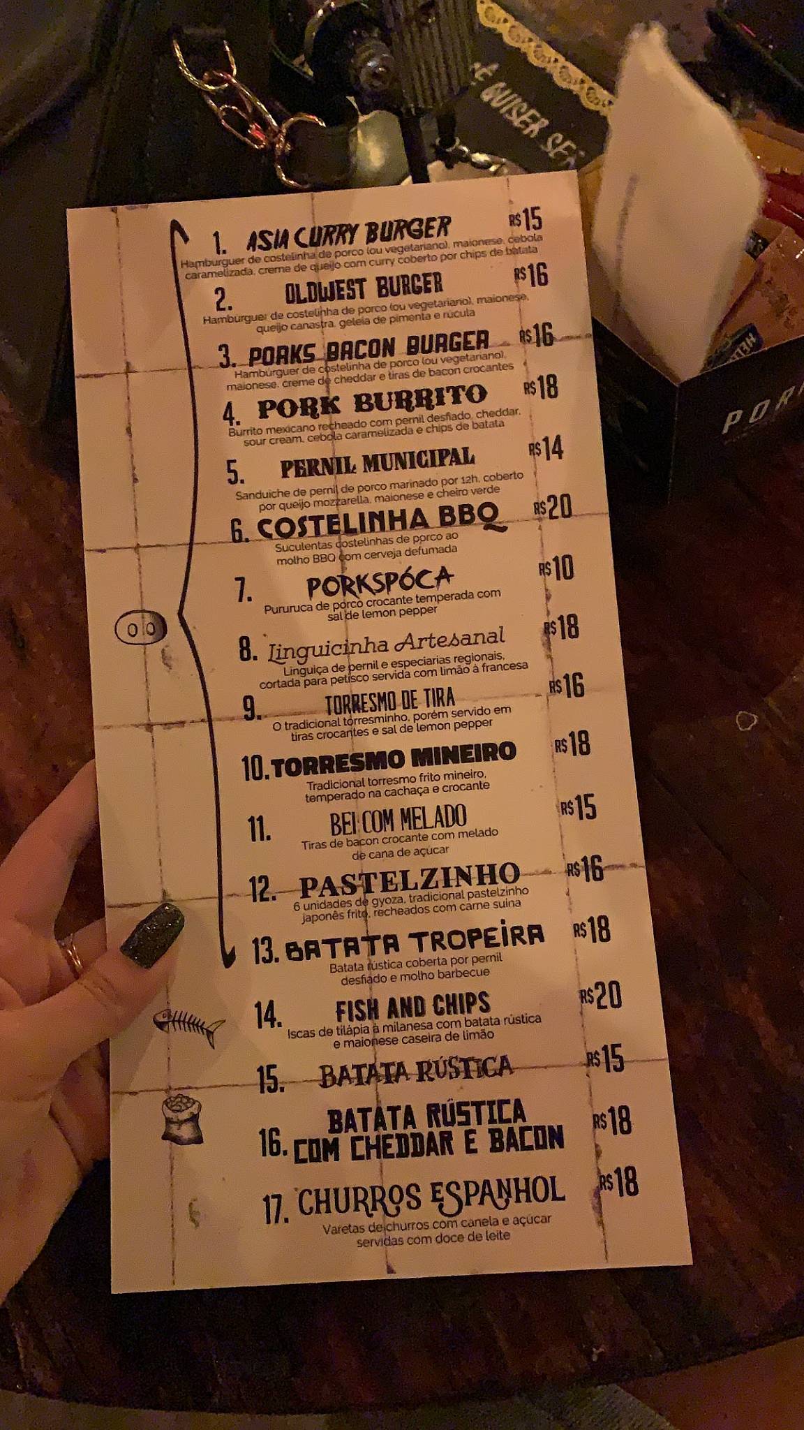 Haruba Pub cardápio