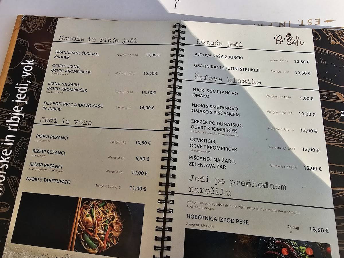 Menu di Pr’ Šefu 
