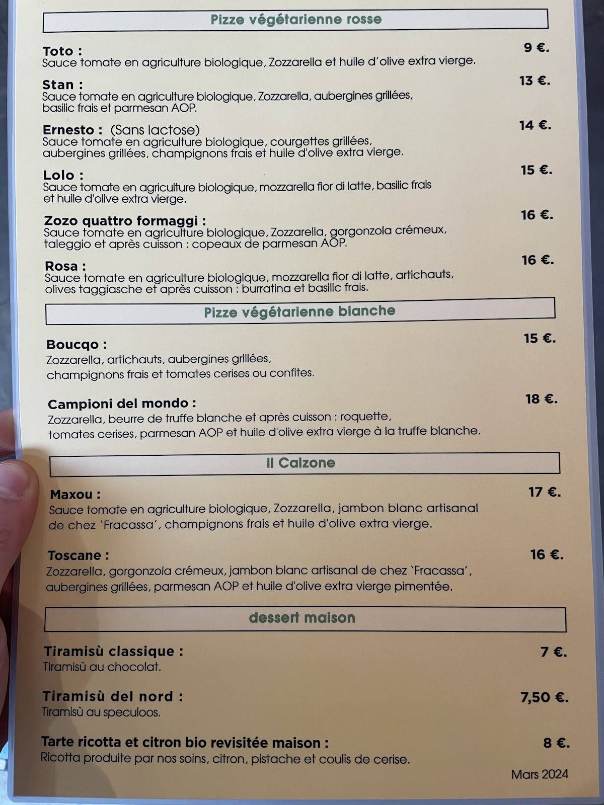 Menu de Prima Fila