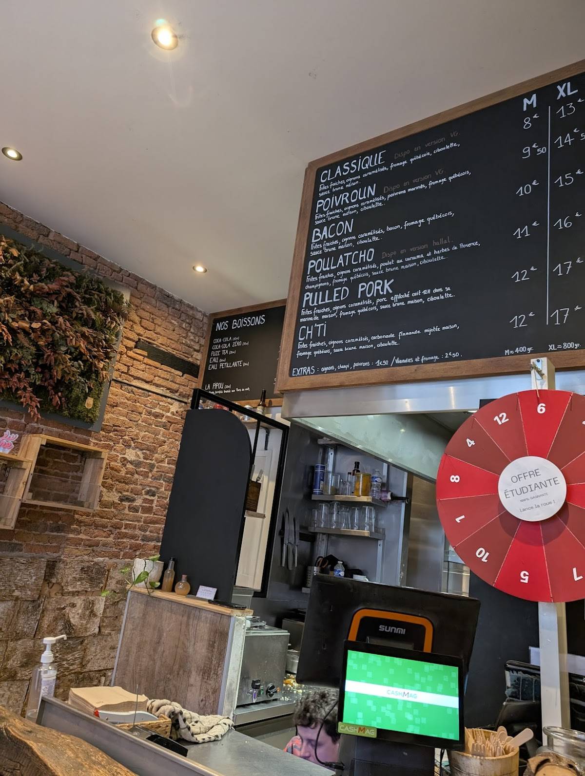 Menu de P'tite Poutine