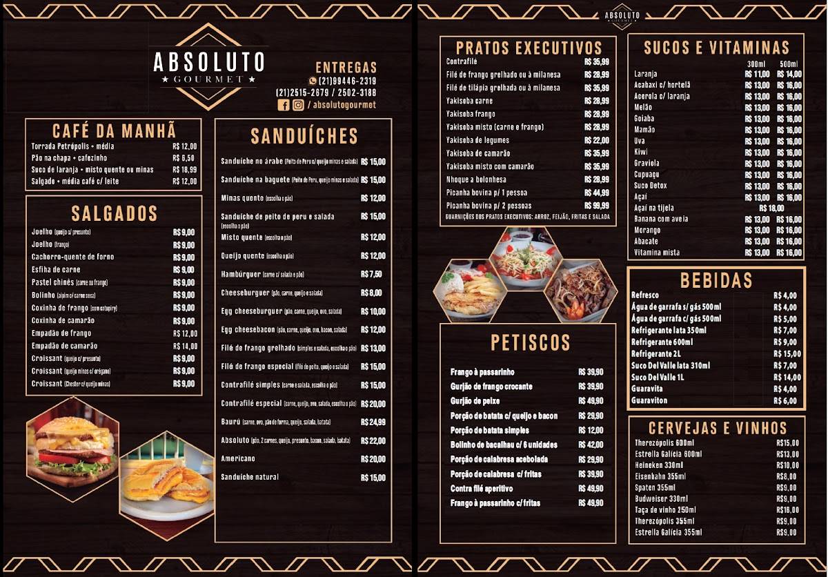 Absoluto Gourmet cardápio