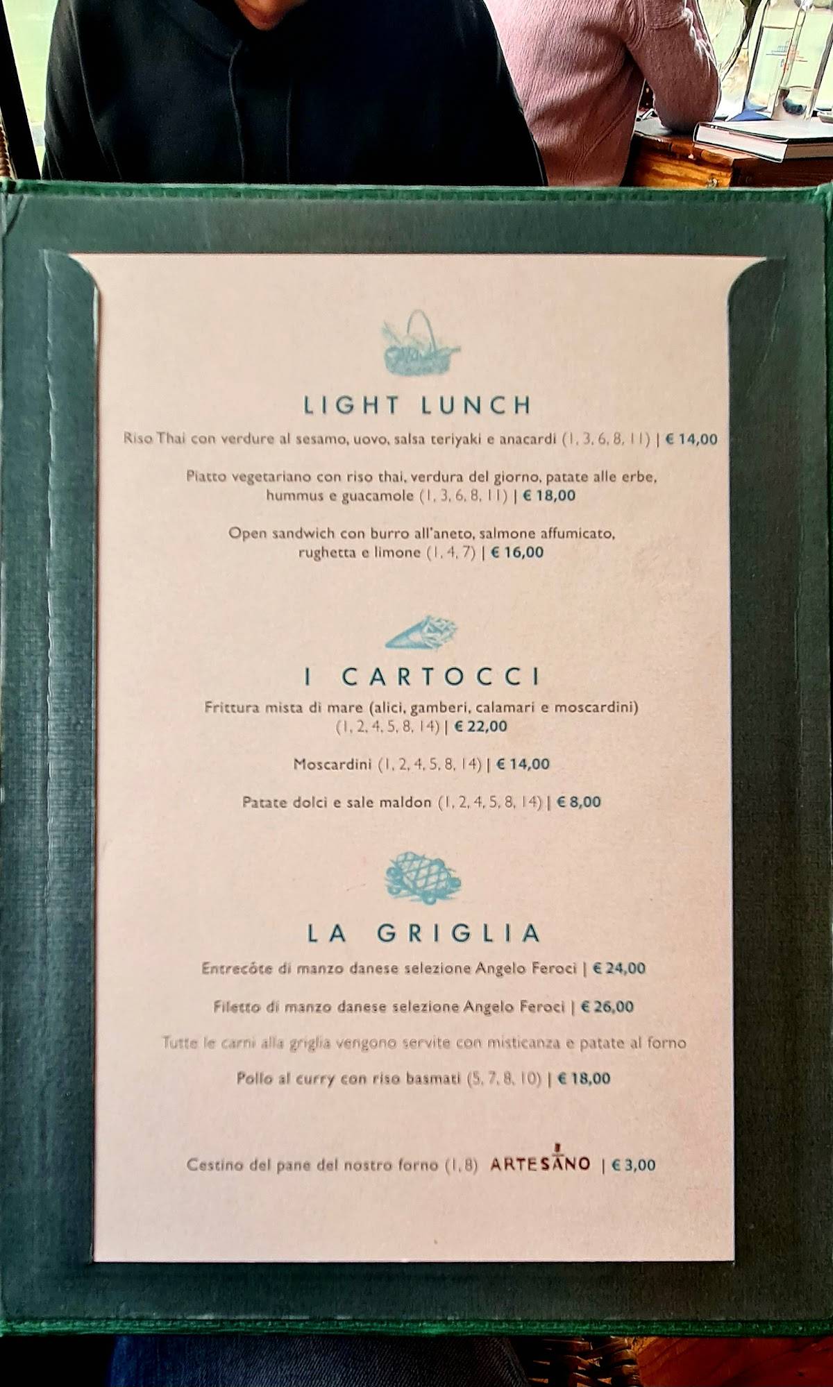 Menu di Baja Ristorante Lounge Bar Roma 