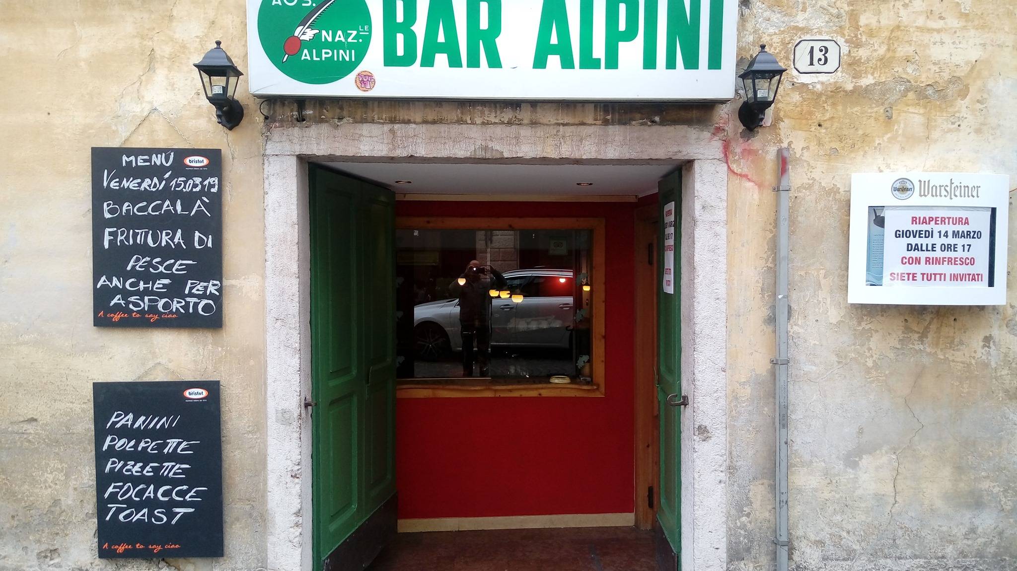 Menu di Bar Alpini 