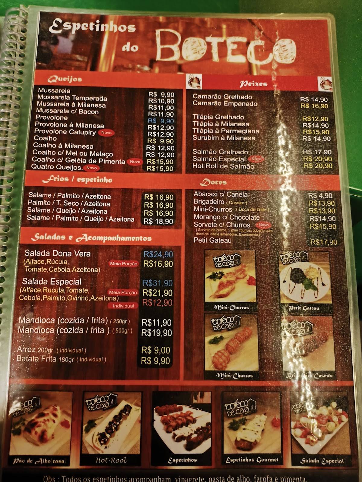 Boteco de Casa cardápio