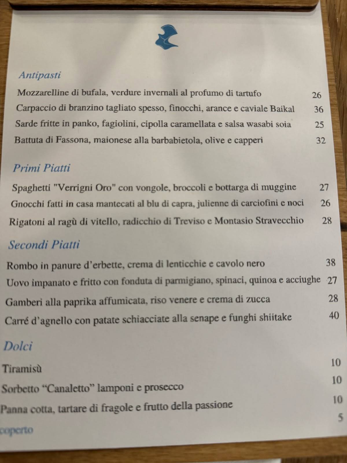 Menu di El Magazen osteria contemporanea 