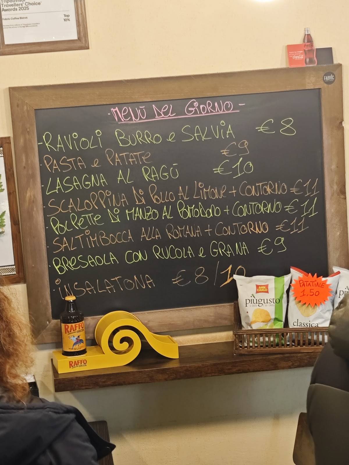 Menu di Fabric coffee bistrot 