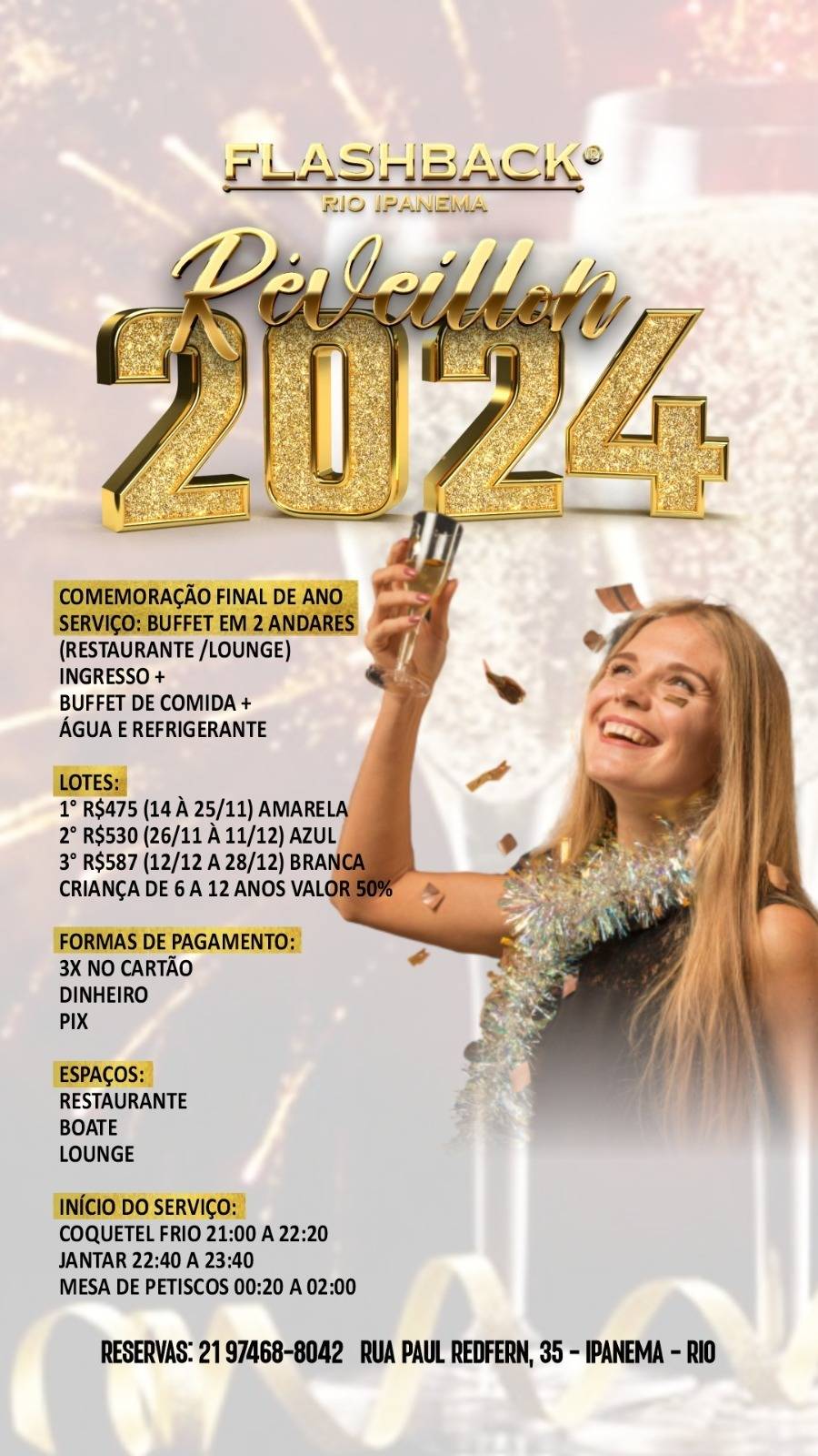 Flashback Rio cardápio