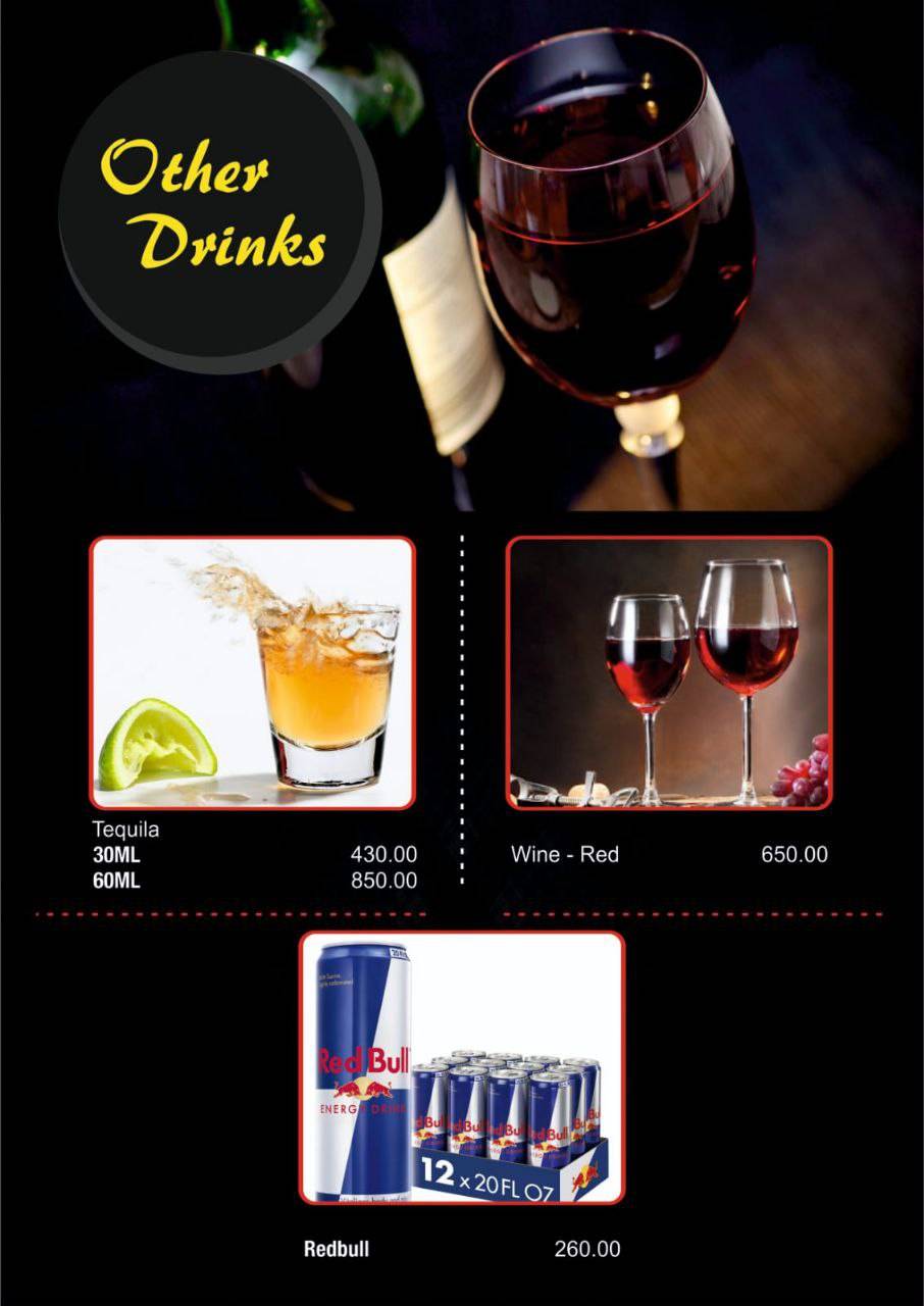 Ghalib Bar menu