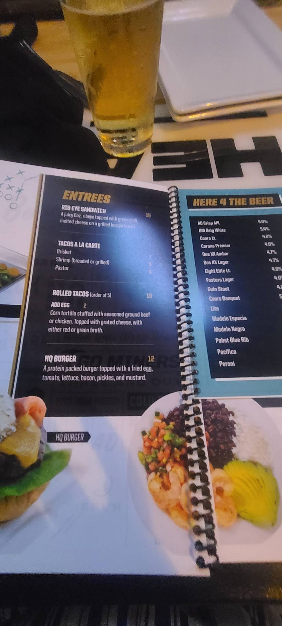 Menu at Headquarters Tap House pub & bar, El Paso, N Mesa St