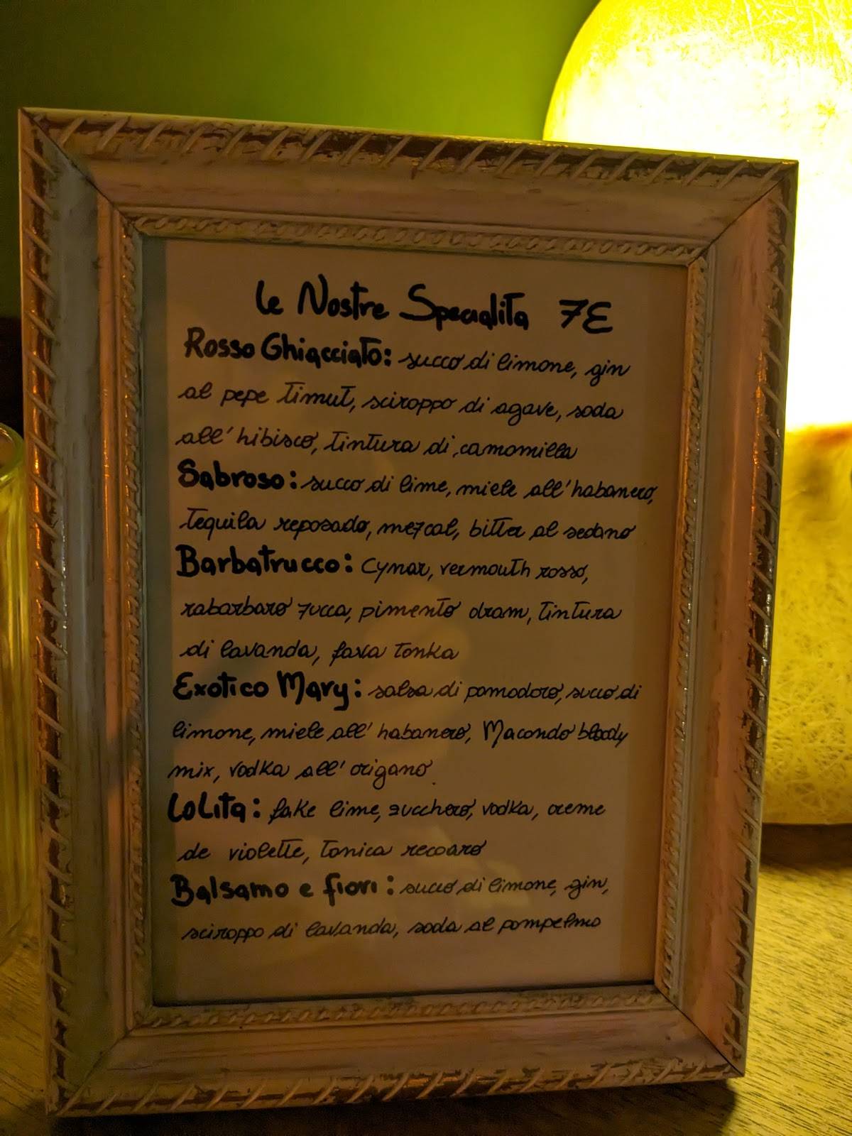 Menu di Macondo 