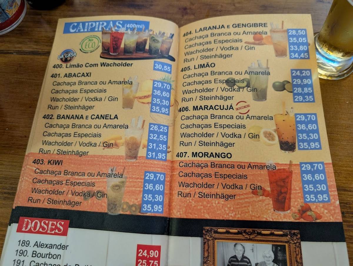 Mercearia Fantinato cardápio