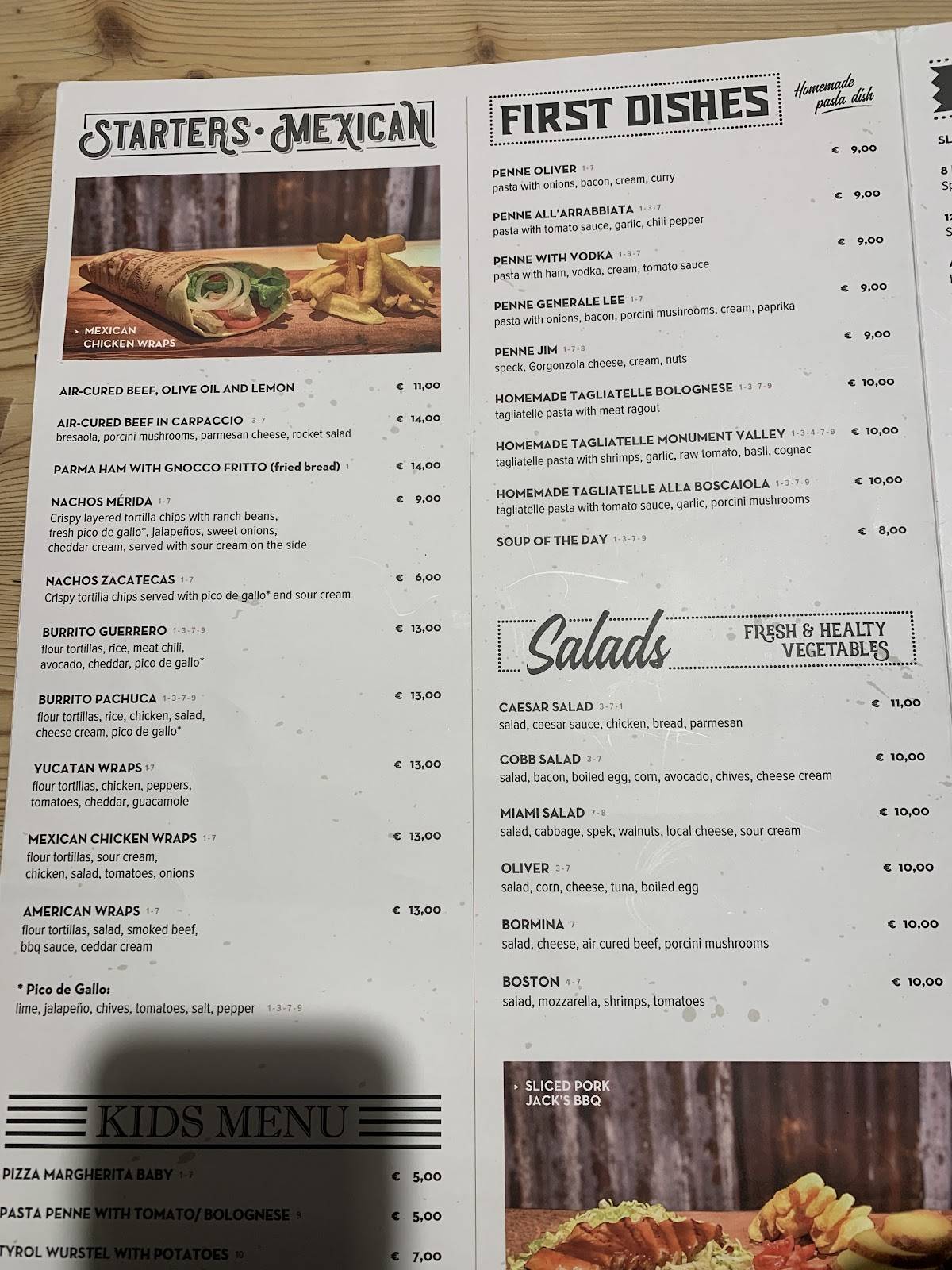 Menu di Oliver Bormio 