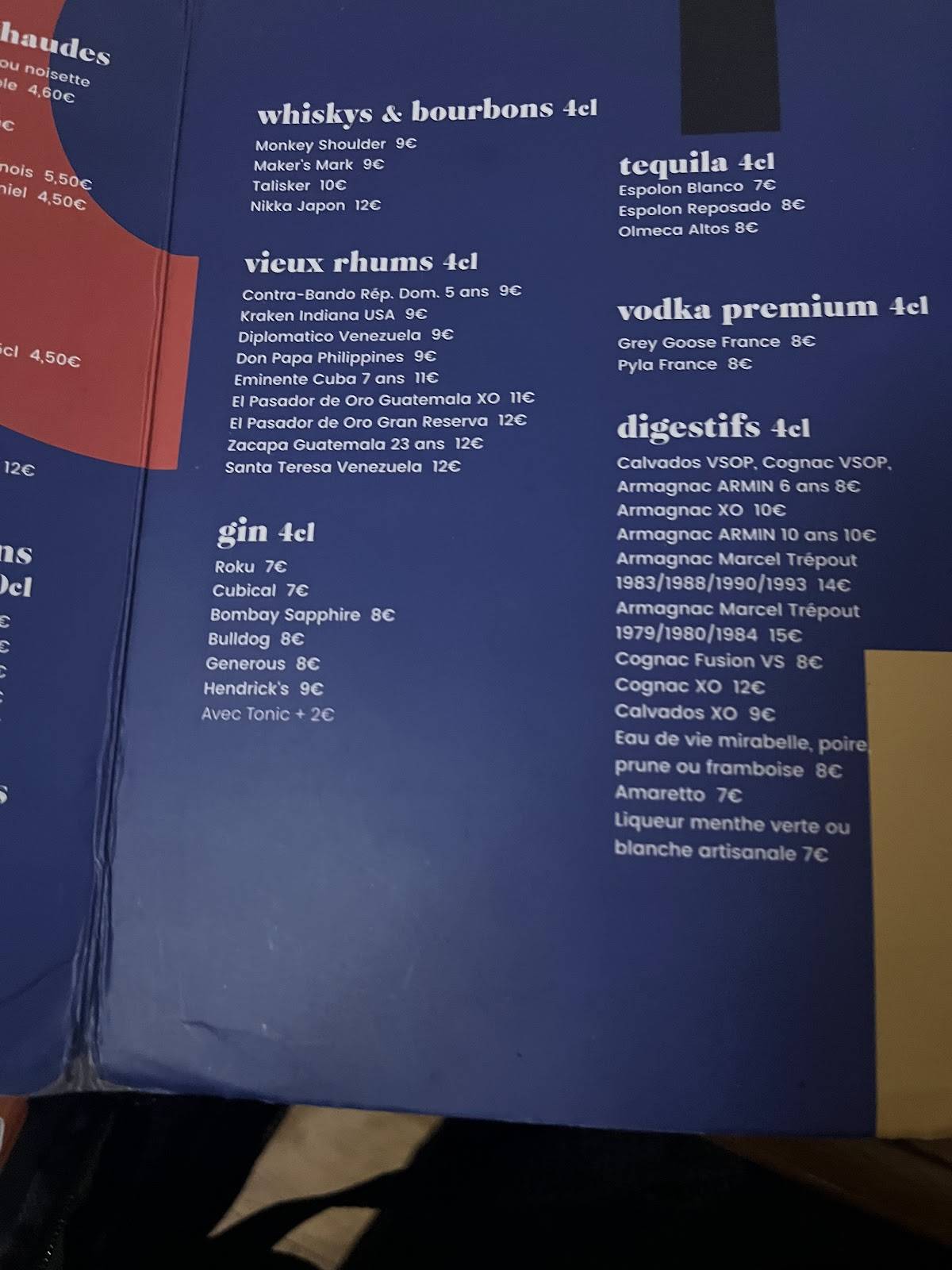 Menu de Poni
