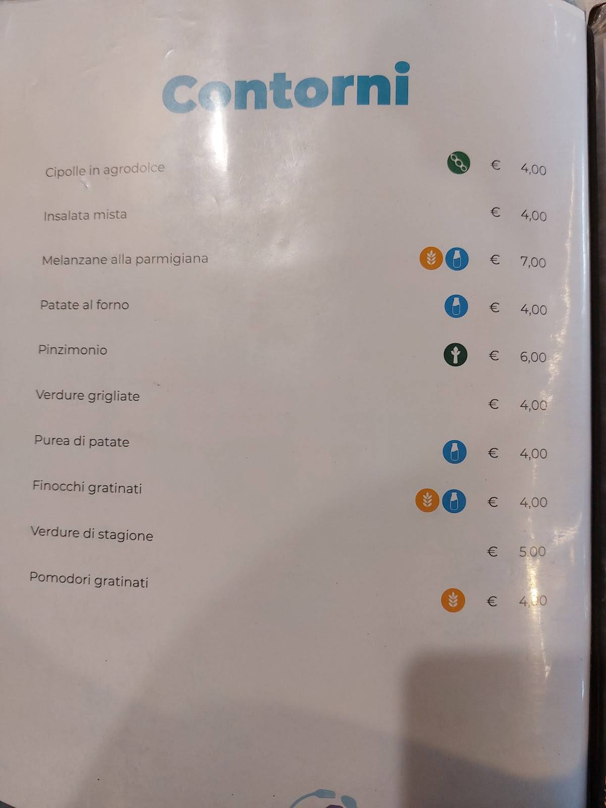 Menu di Ristorante Lago Azzurro - Pesca sportiva 