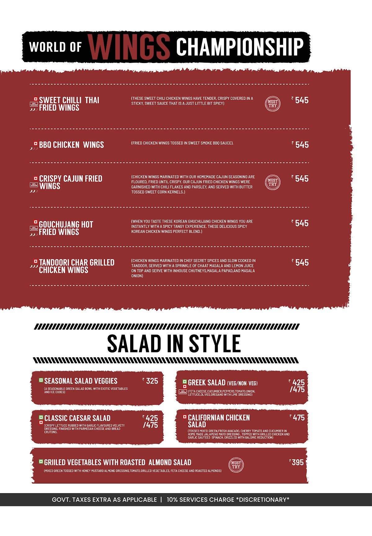 The Brew Estate menu