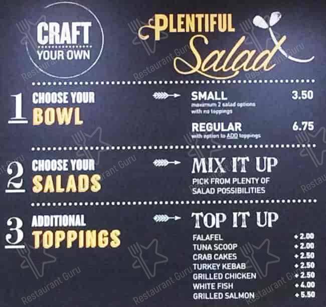 Menu de Pumpernickel's