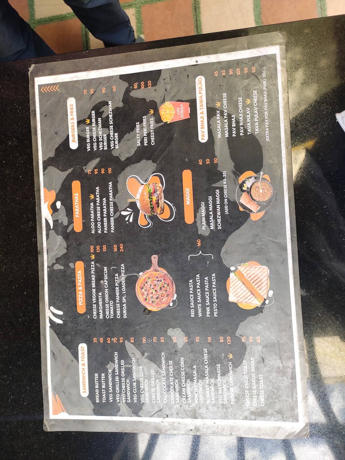 Cafe Durga menu
