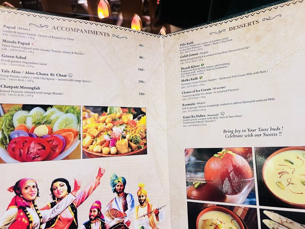 Pind Balluchi menu