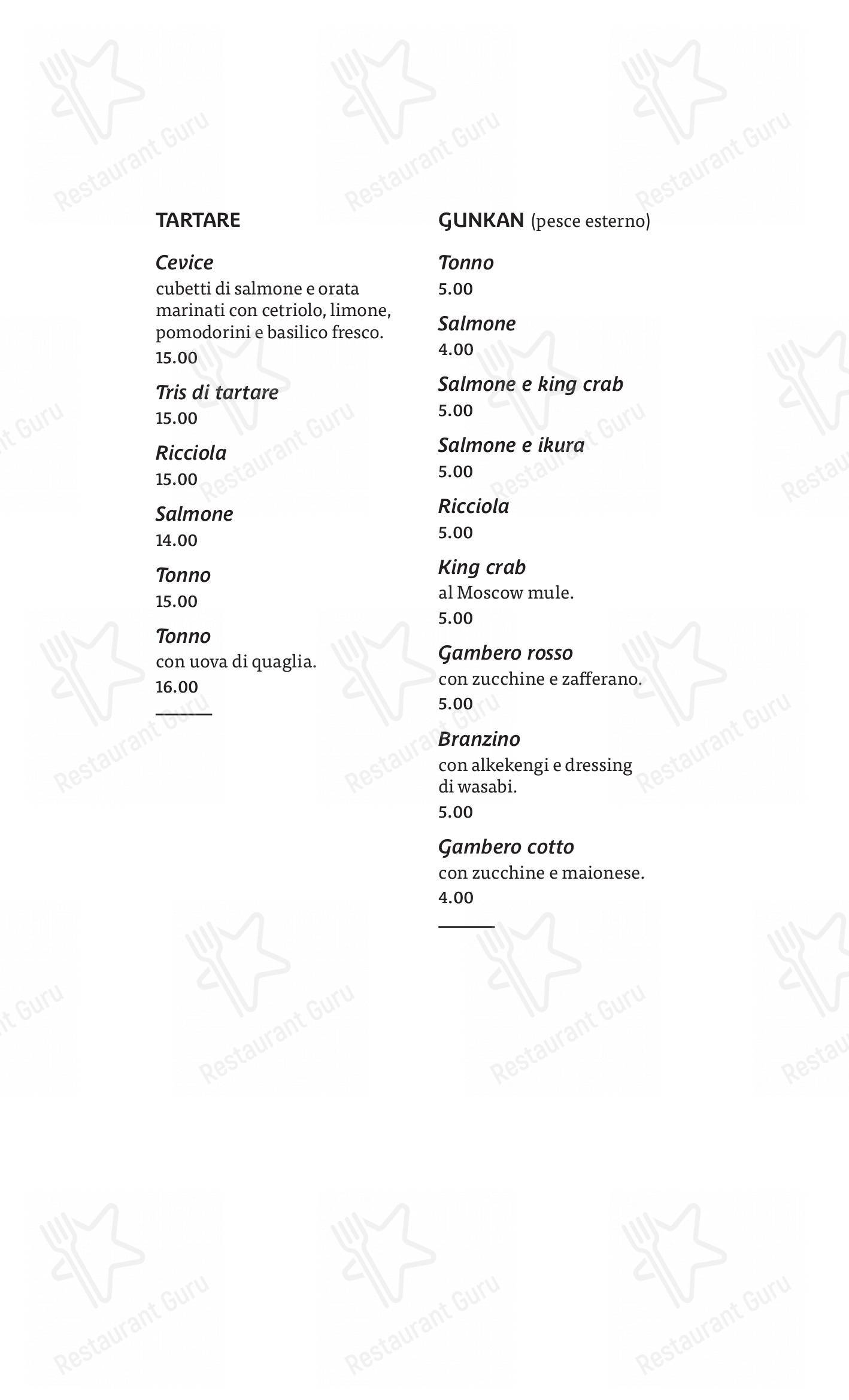 Menu per QOR - Ristorante Giapponese - Milano ristorante