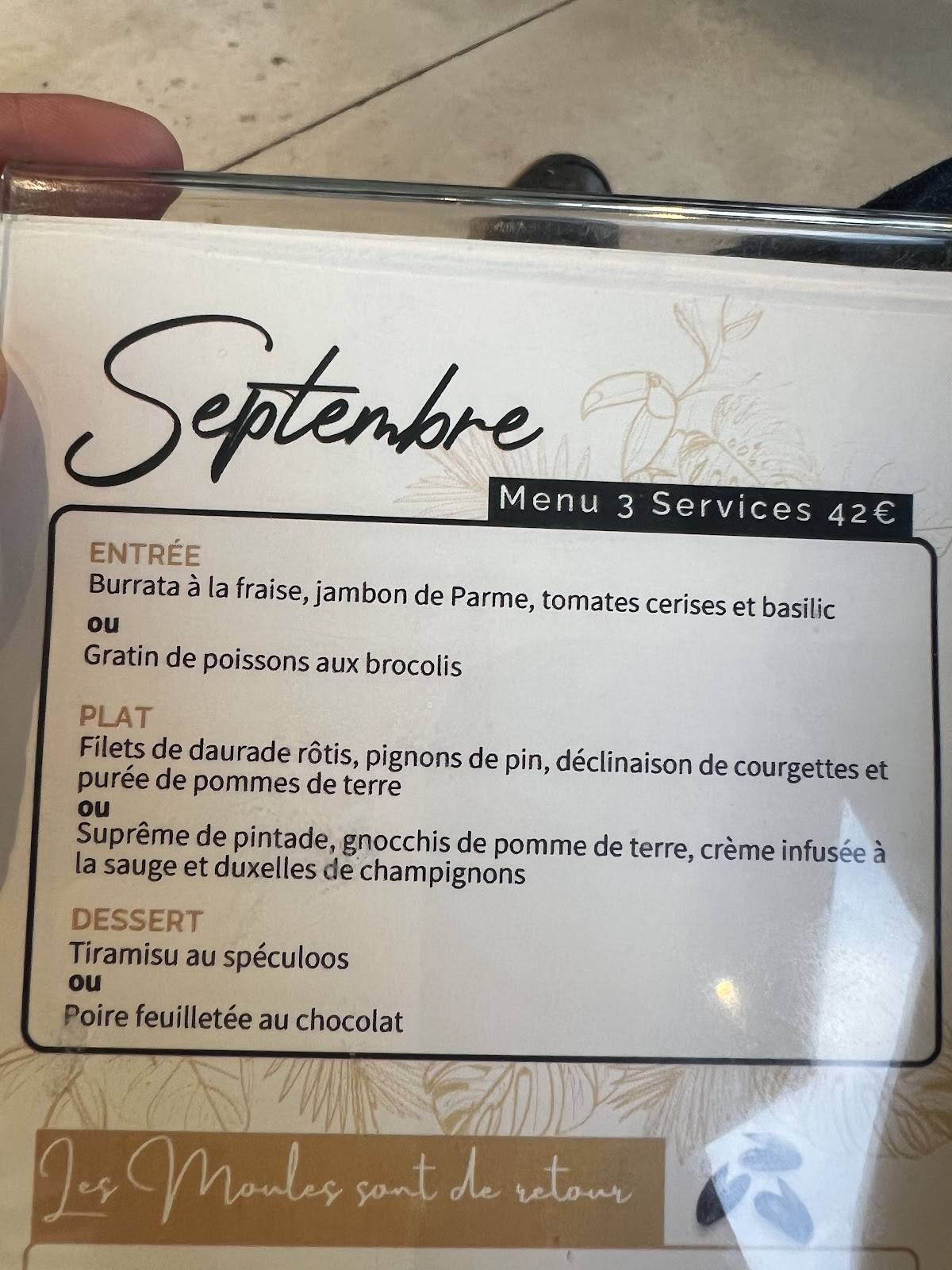 Menu de Quai 5 Restaurant Mons