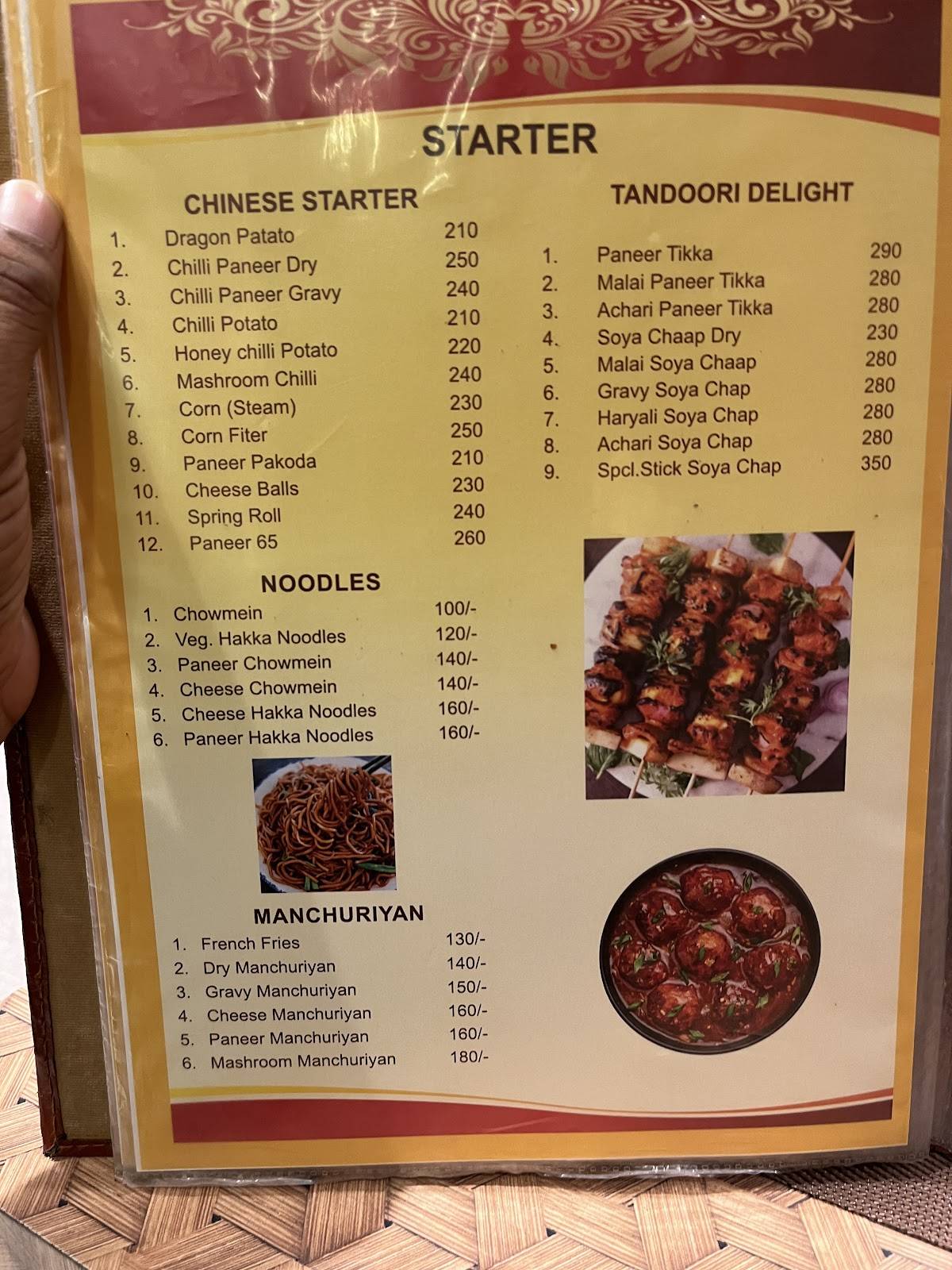 RAMJI RESTAURANT menu