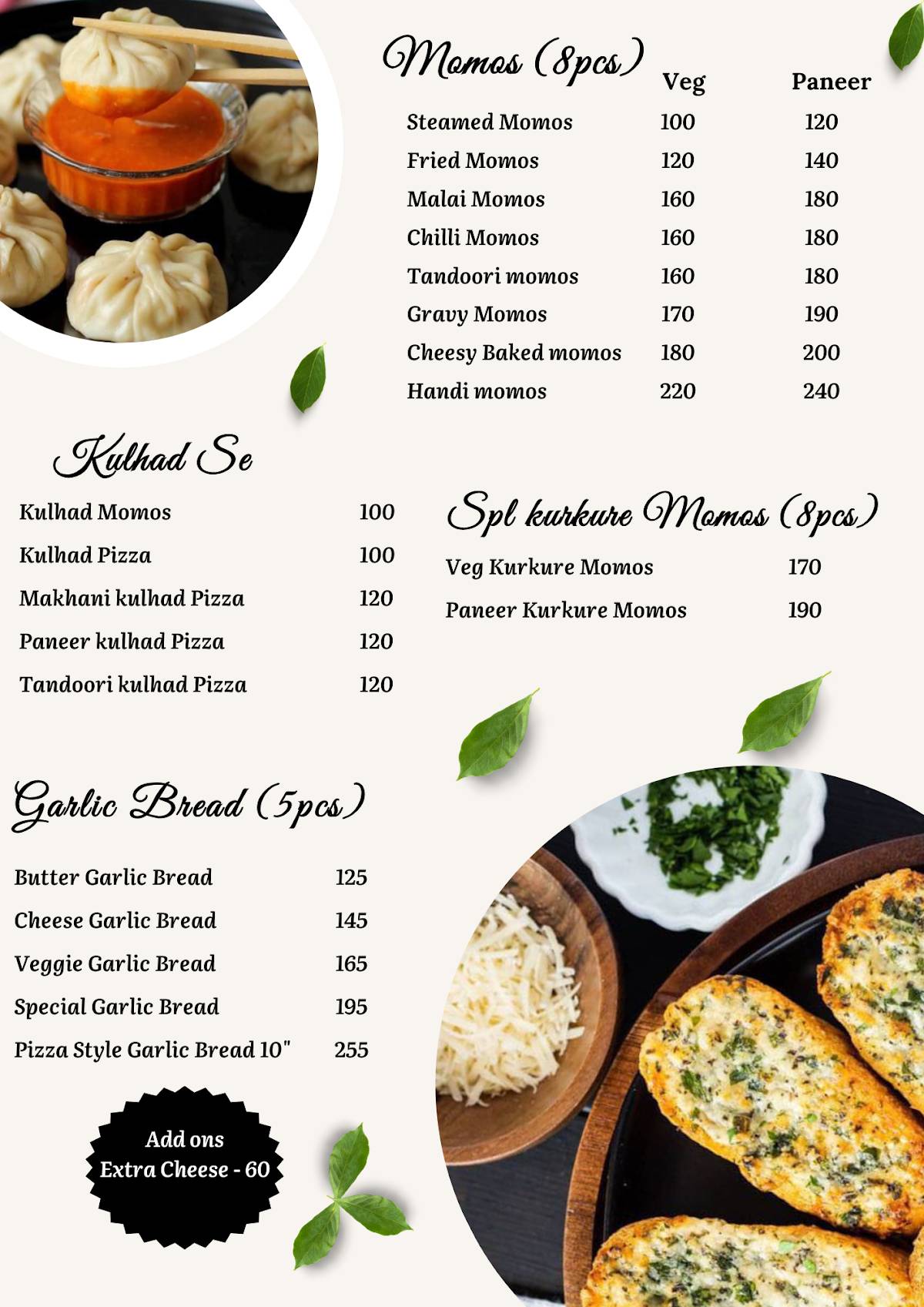 Rabbit Lee Cafe menu