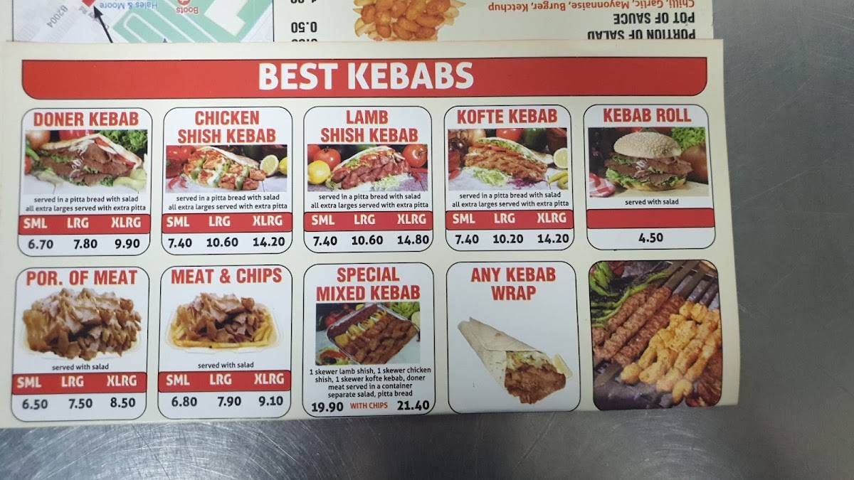 Menu at Rainham Best Kebab fast food, Gillingham