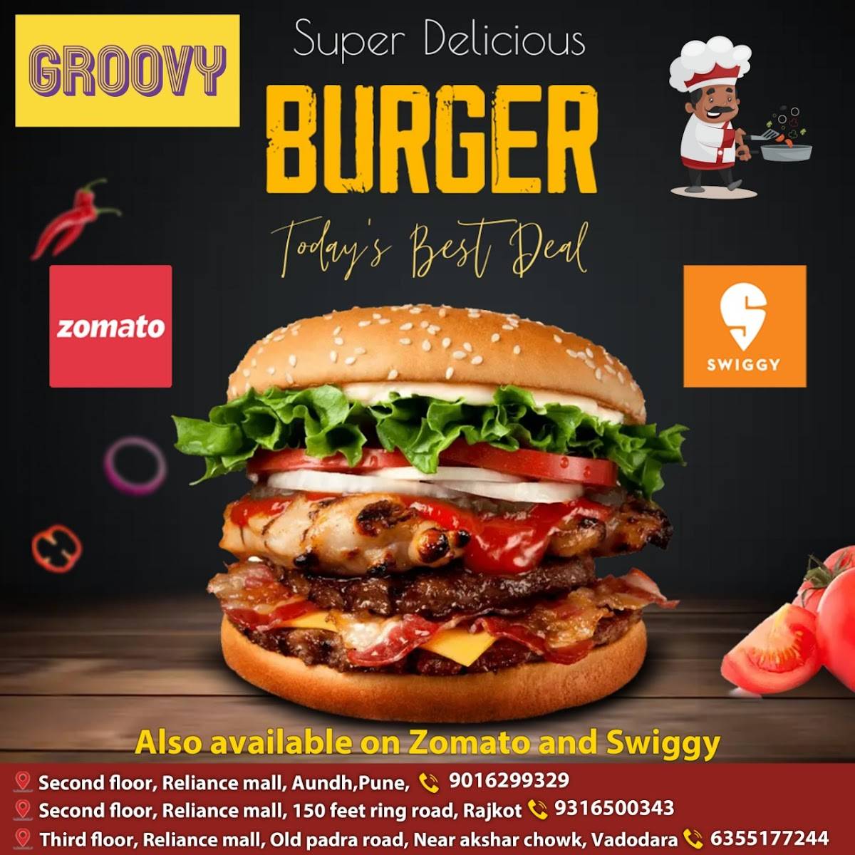 GROOVY CAFE RAJKOT menu