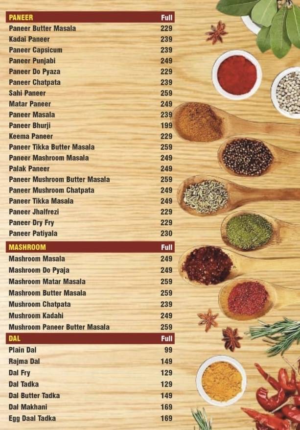 Kitchen Handi Restaurent menu