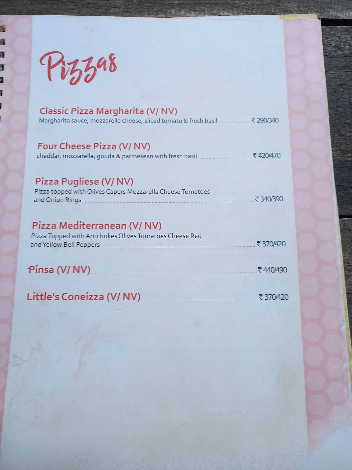 Little's Bistro menu