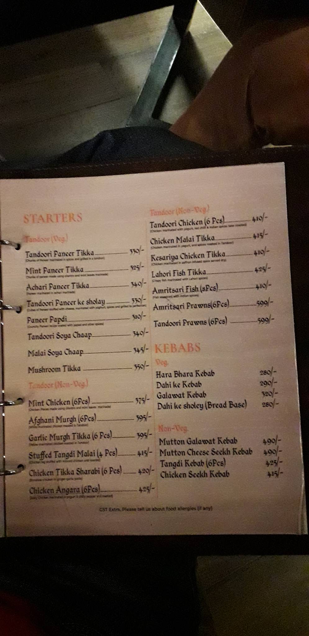 Rangrezza Restaurant & Banquet Hall. menu