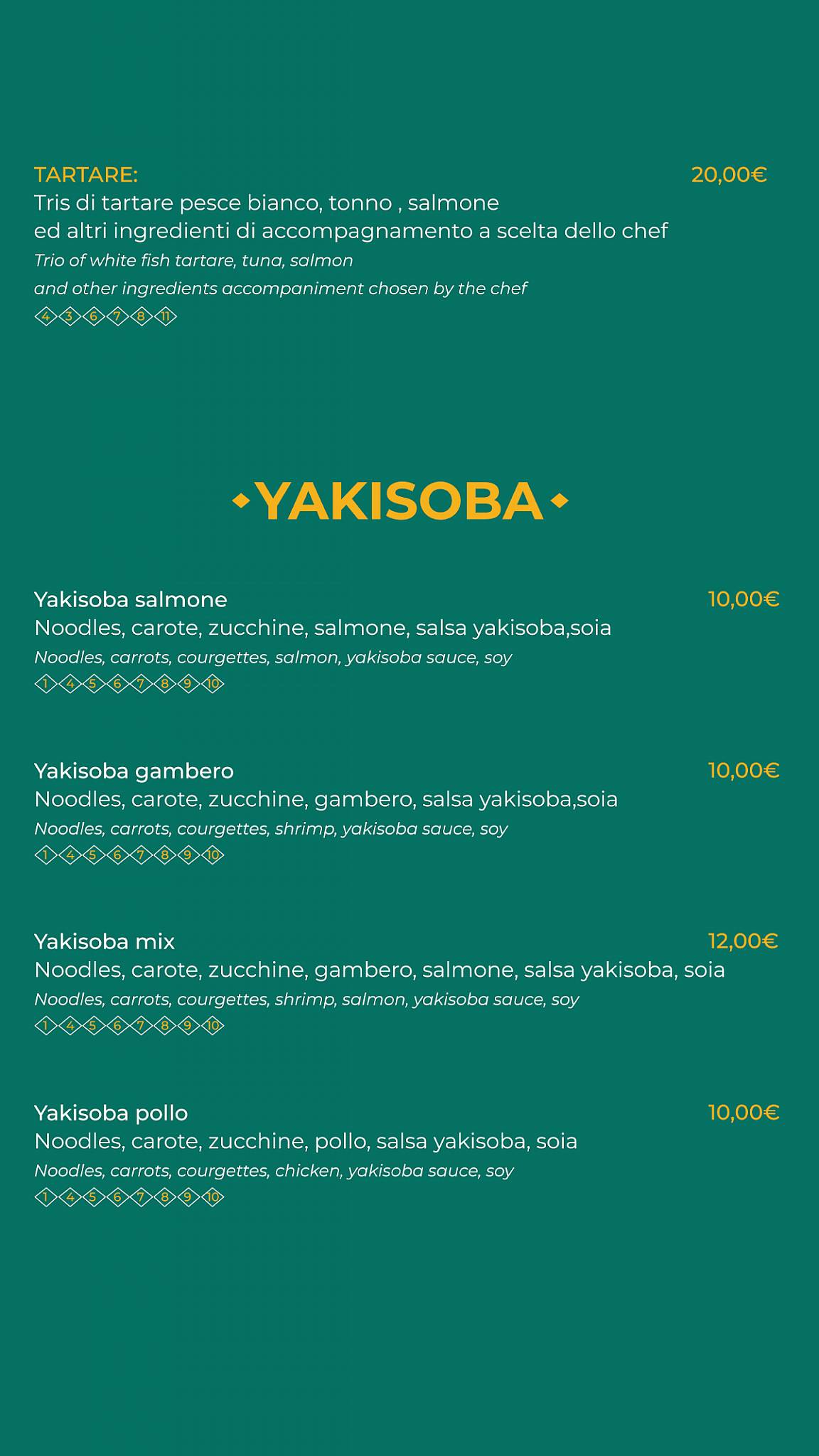 Menu di Raquel Experience 