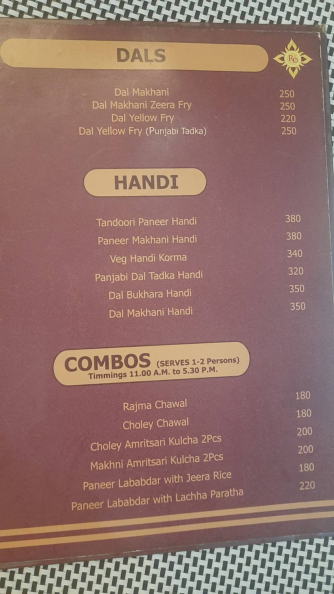 Rashtradeep Restaurant menu