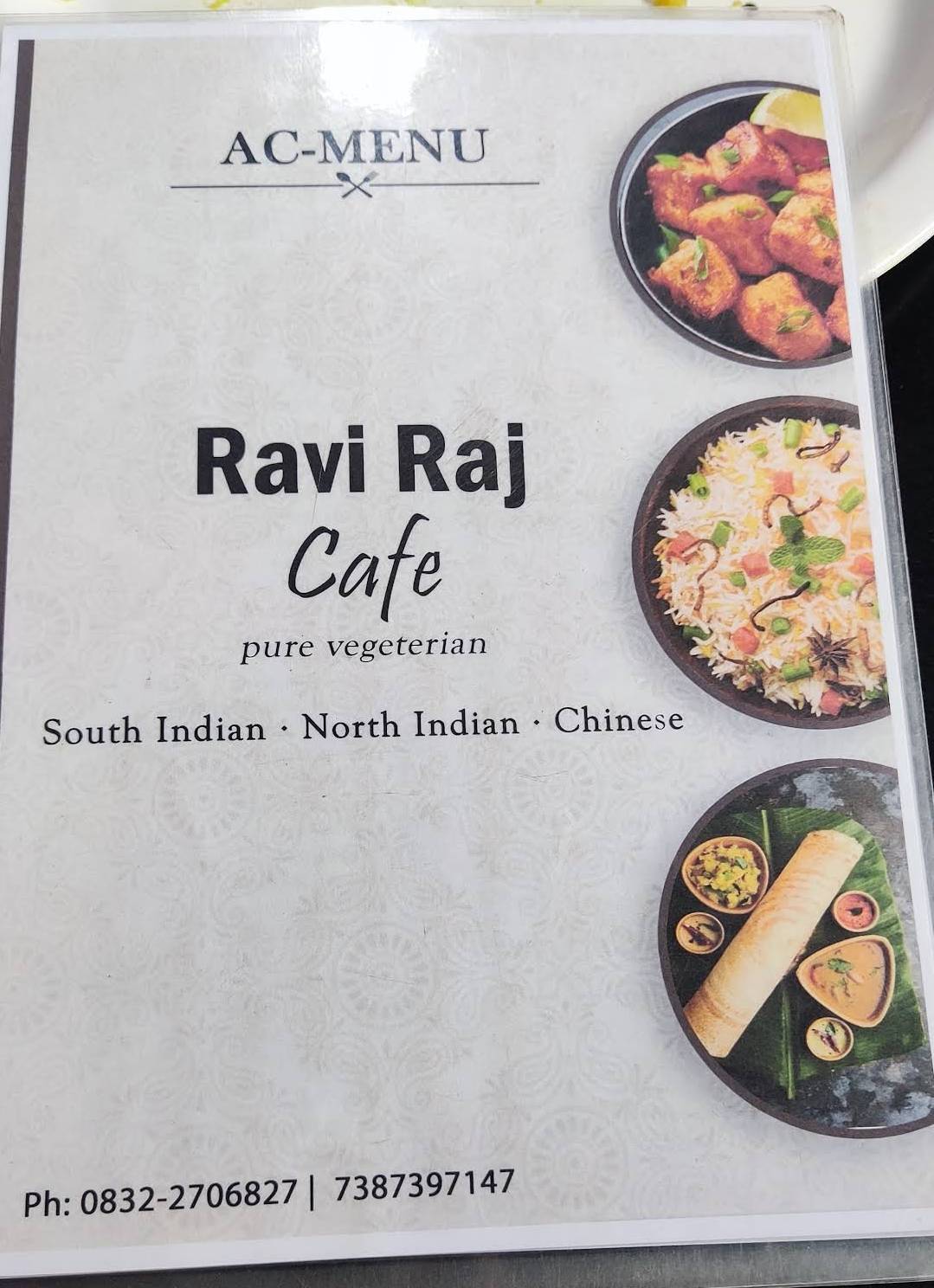 Raviraj Cafe - Pure Veg menu