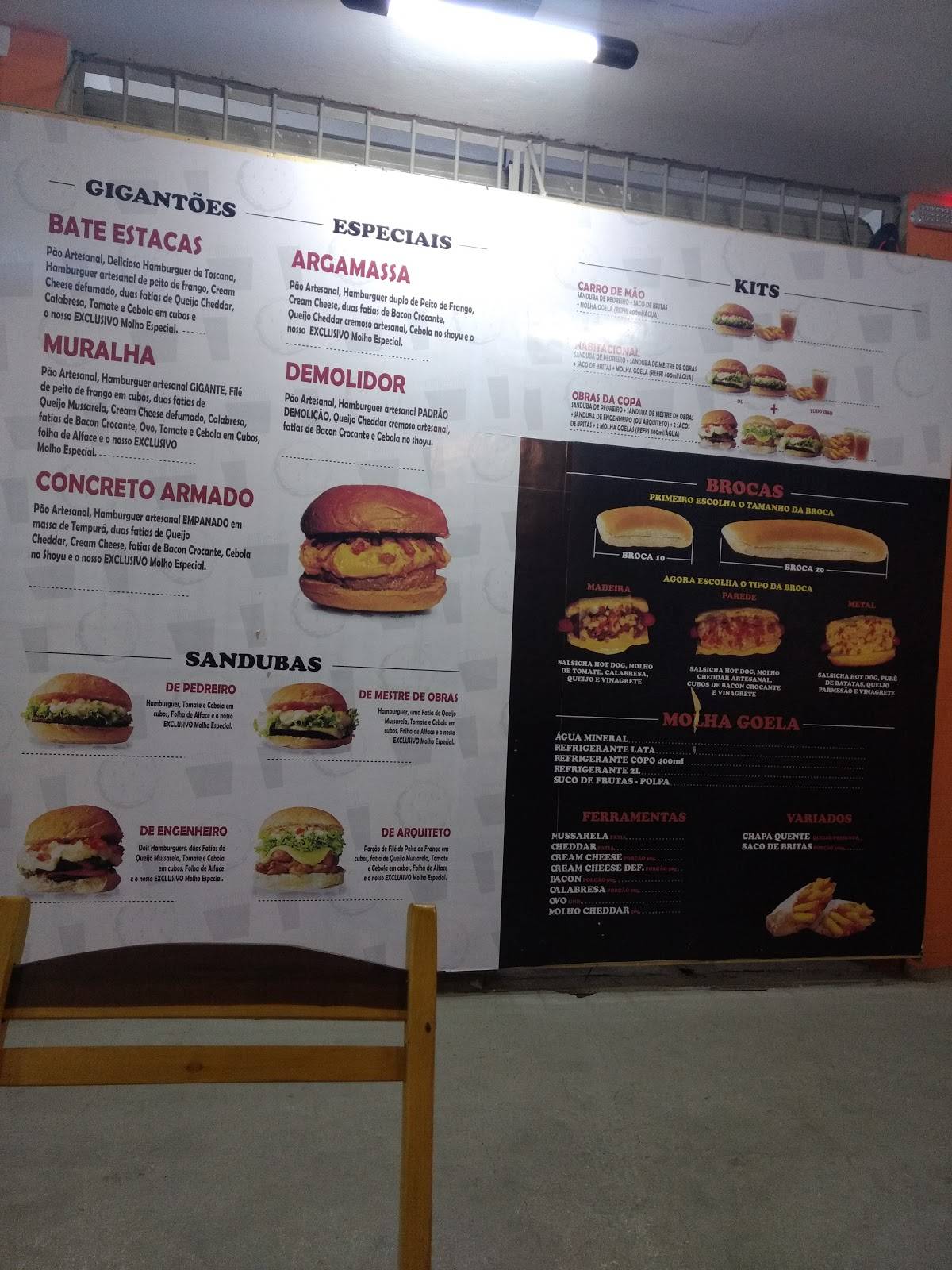 Armazém Food cardápio