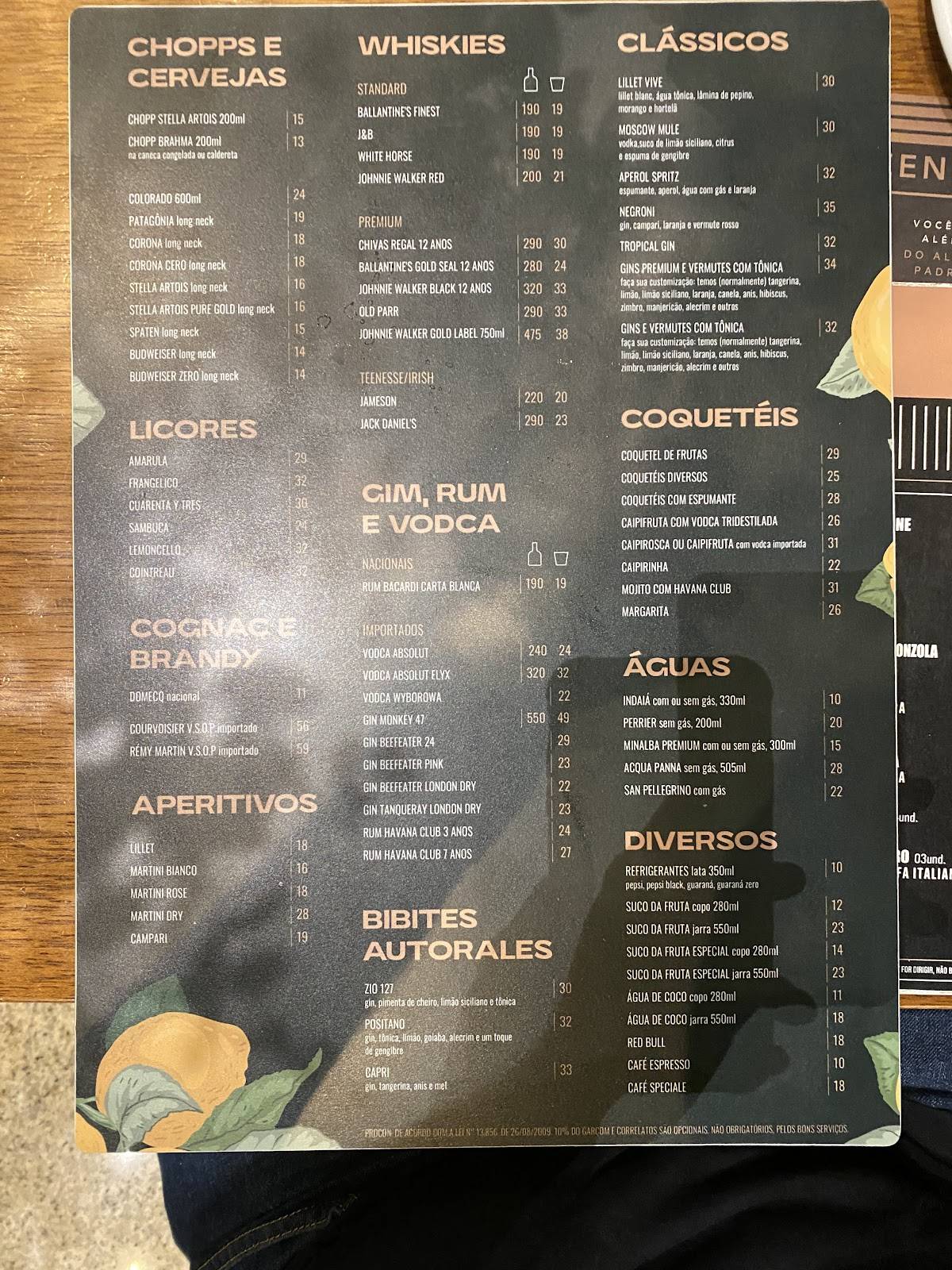 Zio Cucina RioMar Recife cardápio