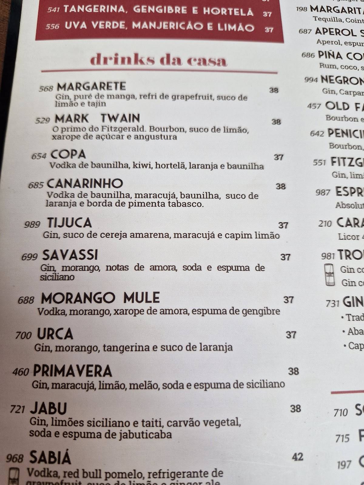 Redentor Bar cardápio