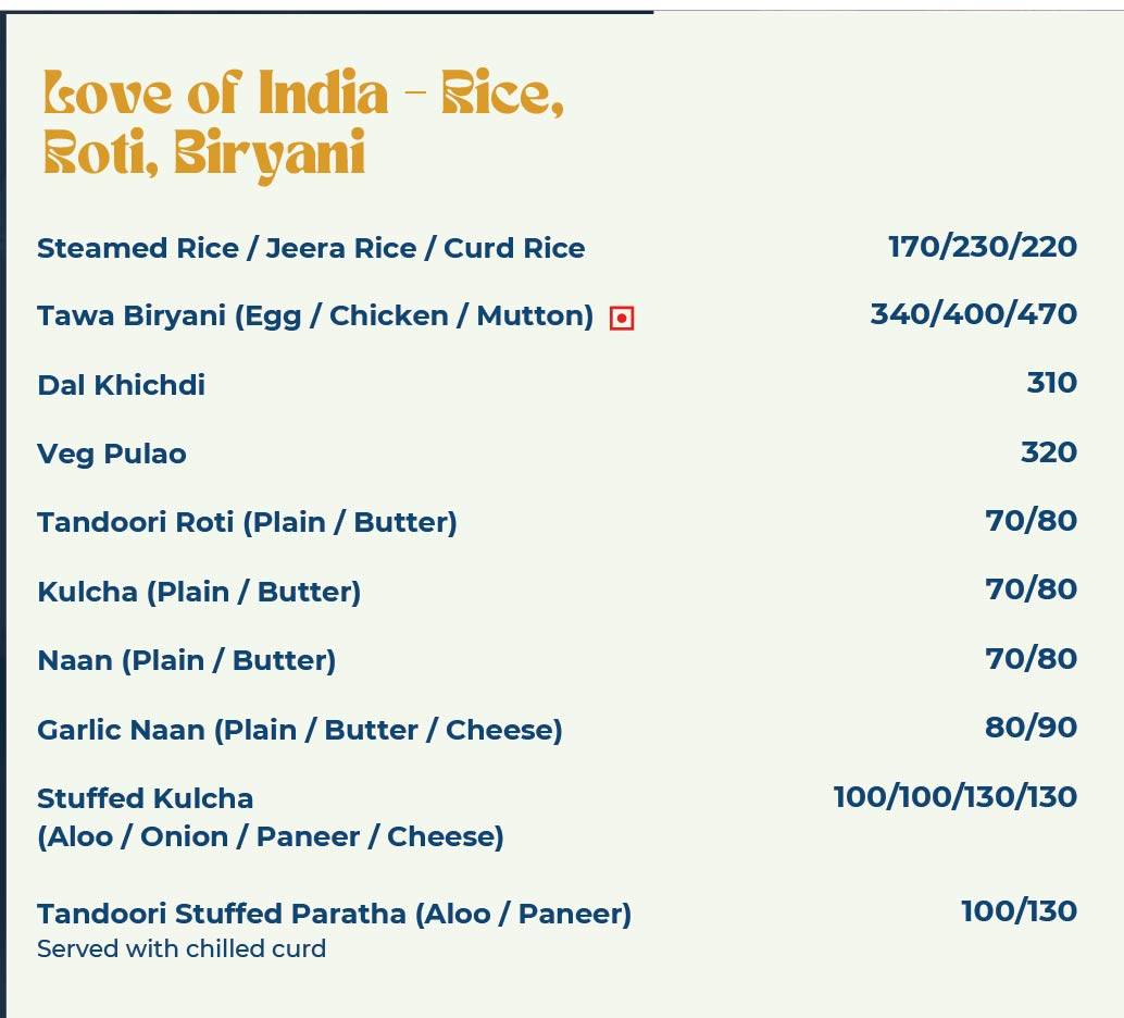 Refuell Restobar menu