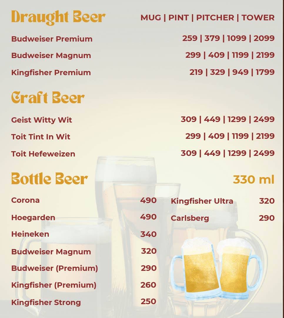 Refuell Restobar menu