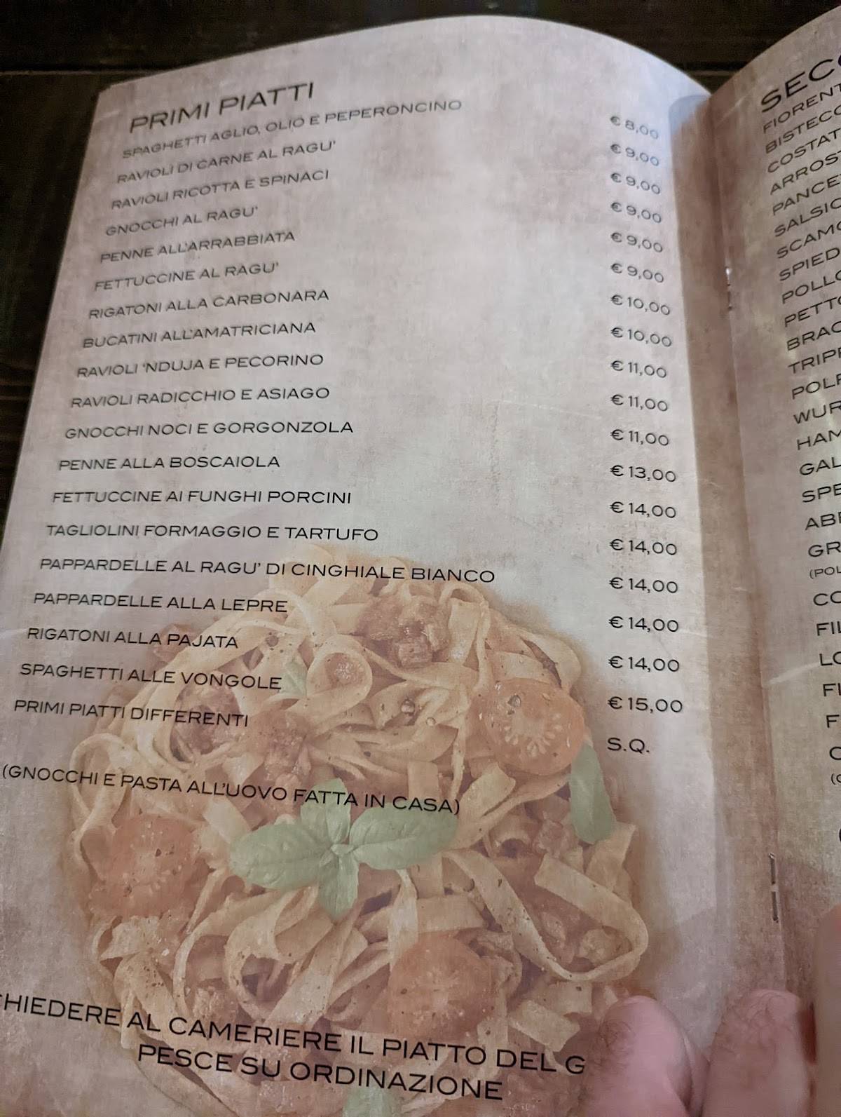 Menu de Reggae Night Pub