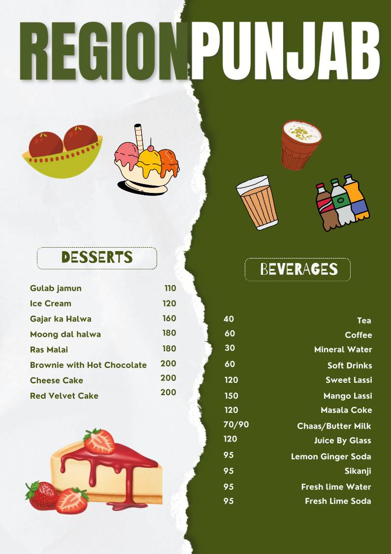 Region Punjab menu