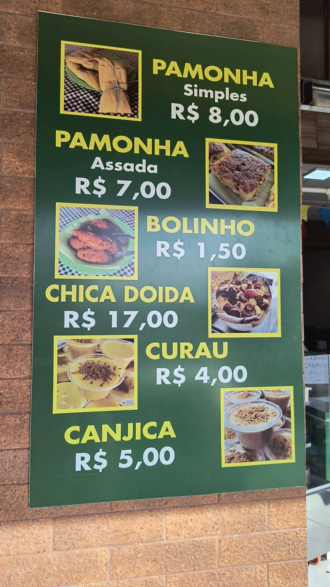 Rei Da Pamonha cardápio