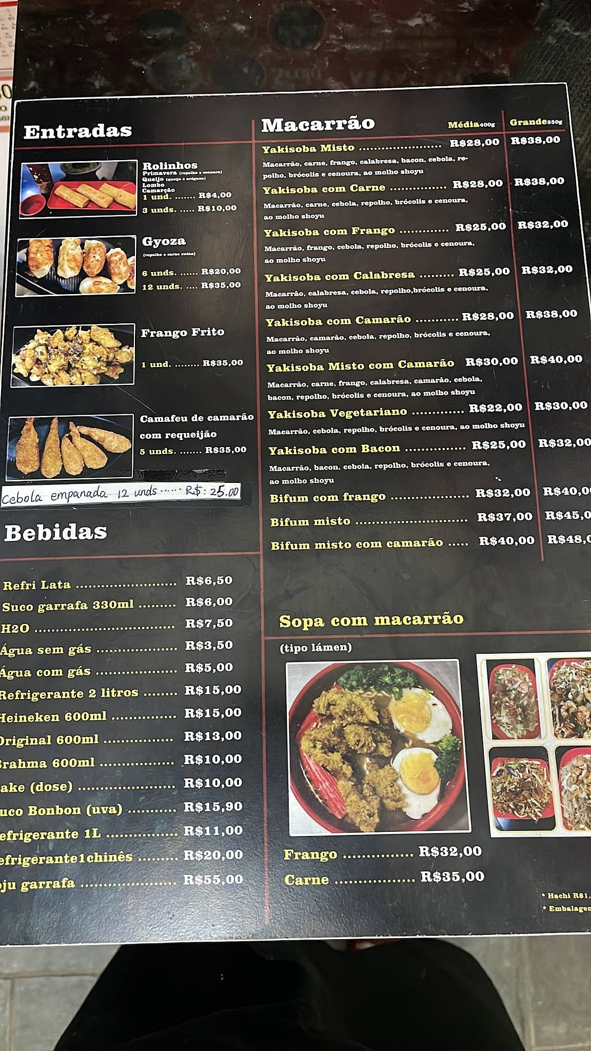 Rei do Yakisoba cardápio