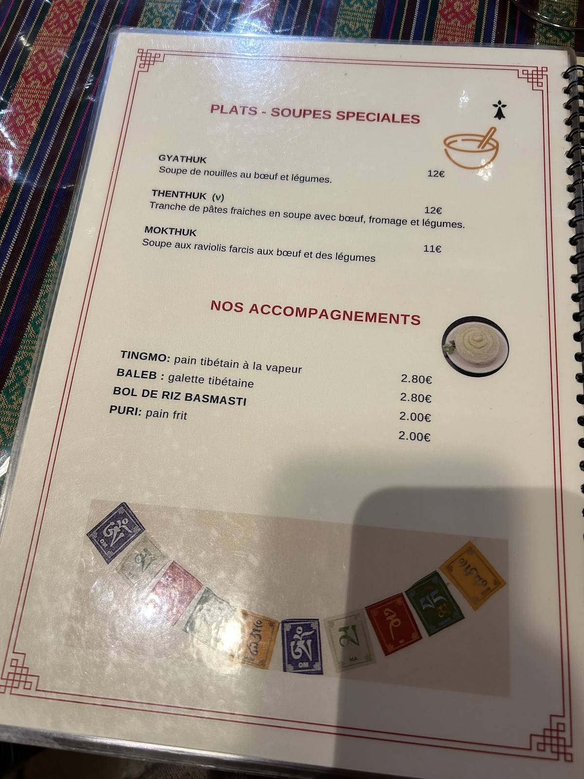 Menu de Restaurant Dolma