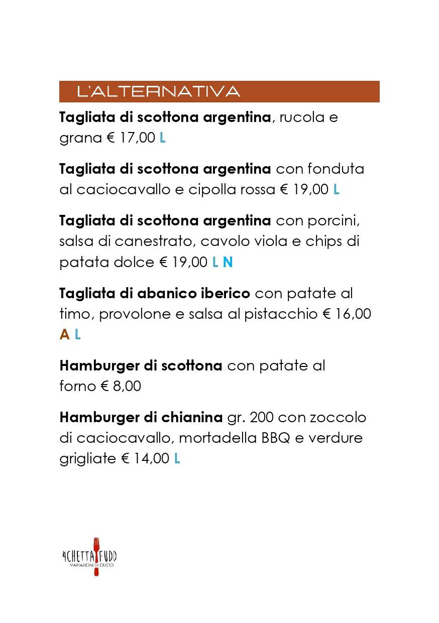Menu di 4chetta Fudd 